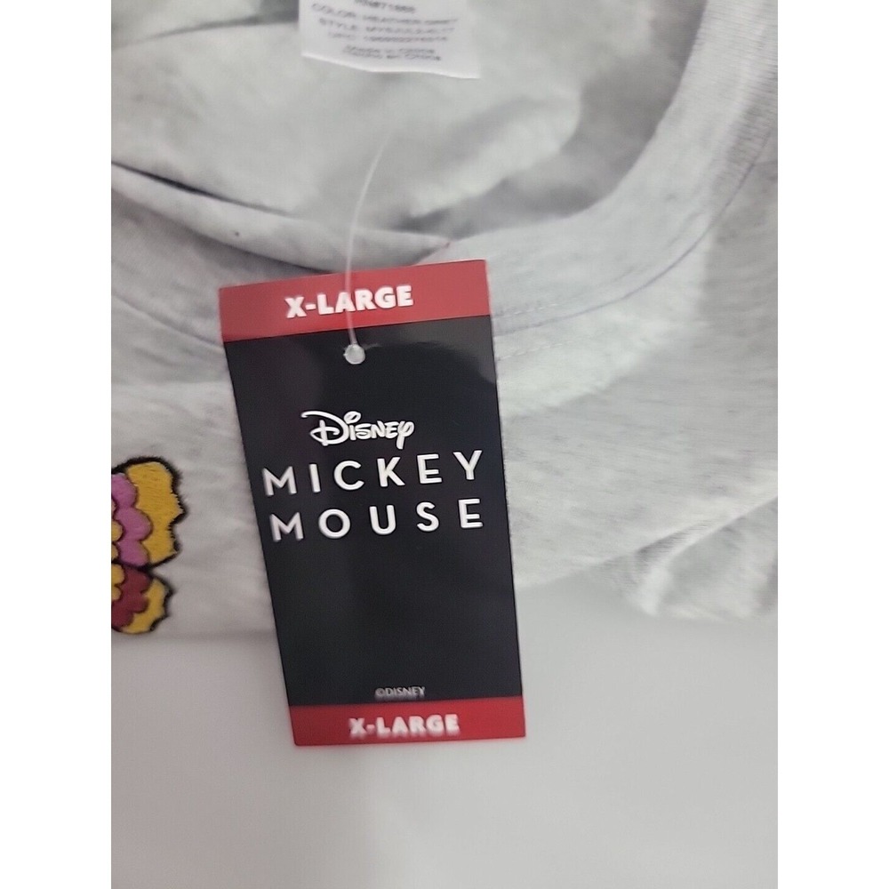 Disney Mickey Mouse Licensed Ladies Character Tee With Embroidery Size XL Gray - Picture 7 of 9